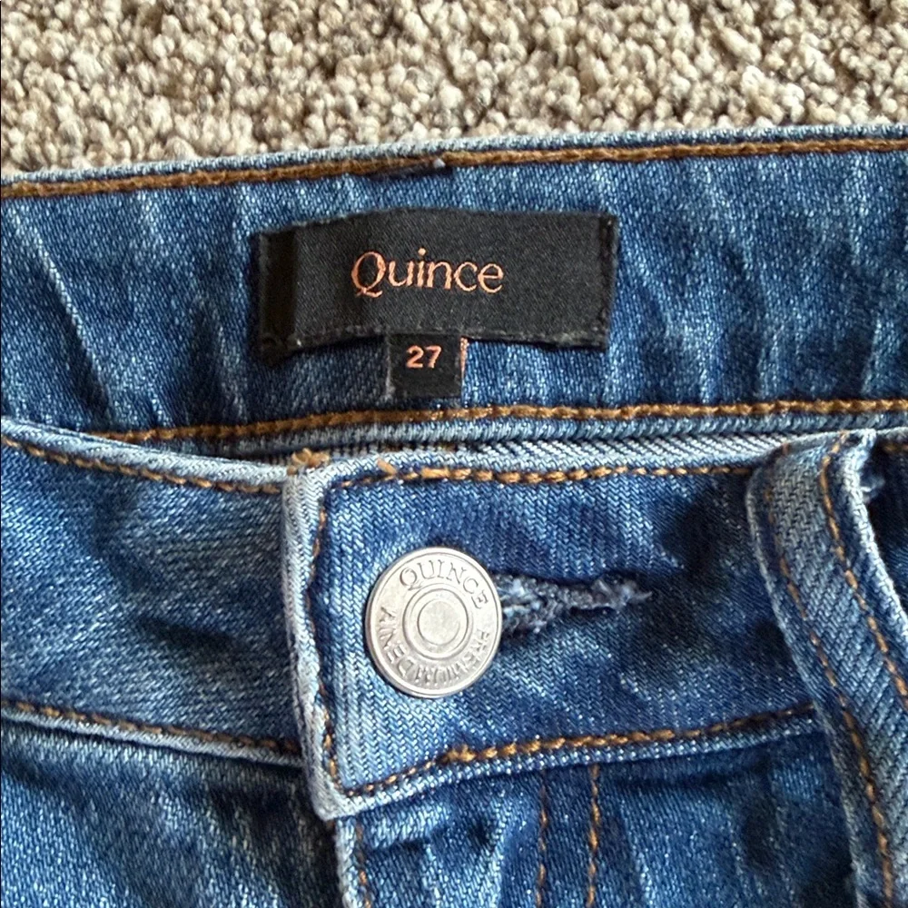 Quince Bella stretch Relaxed Straight Leg Jeans size 27 - Picture 4 of 5